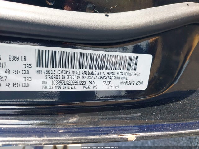 Продаж на аукціоні авто 2013 Ram 1500 Slt, vin: 1C6RR7LG2DS591223, номер лоту: 44847591