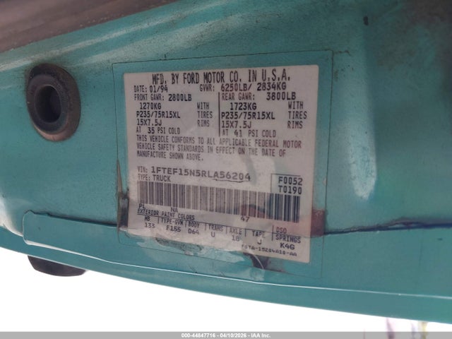 1994 FORD F150 1FTEF15N5RLA56204 Photo 8