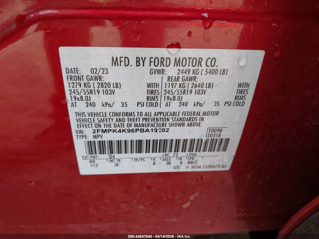 Ford Edge Titanium 2023 2FMPK4K96PBA19202 Image 9