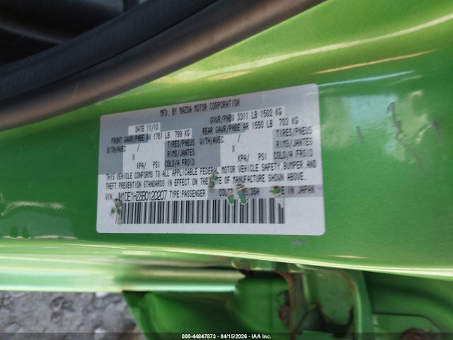 44847873 :رقم المزاد ، JM1DE1HZ8B0120207 vin ، 2011 Mazda Mazda2 Sport مزاد بيع