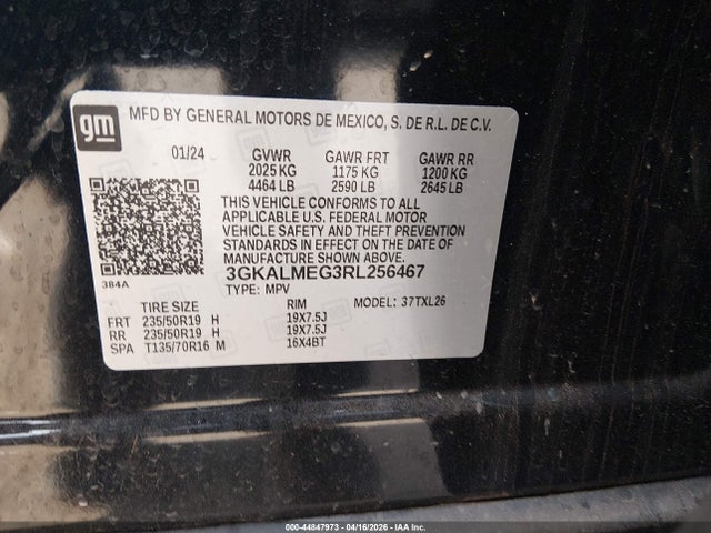 Продаж на аукціоні авто 2024 Gmc Terrain Fwd Sle, vin: 3GKALMEG3RL256467, номер лоту: 44847973