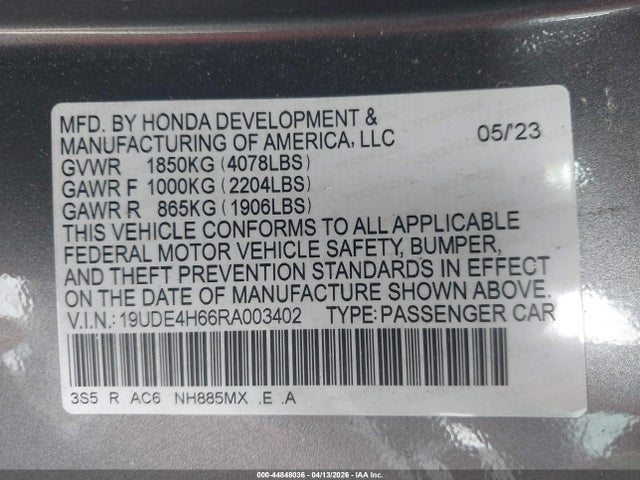 Aukcja sprzedaży 2024 Acura Integra A-spec Technology, vin: 19UDE4H66RA003402, numer aukcji: 44848036