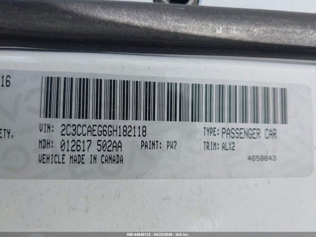 Продаж на аукціоні авто 2016 Chrysler 300c, vin: 2C3CCAEG6GH182118, номер лоту: 44848133