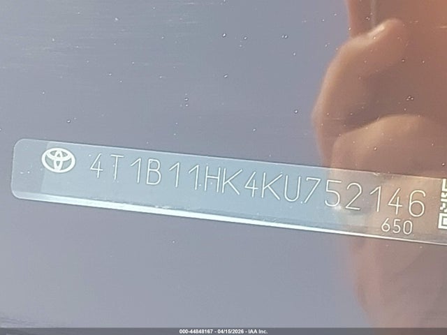 Toyota CAMRY SE 2019 4T1B11HK4KU752146 Image 9