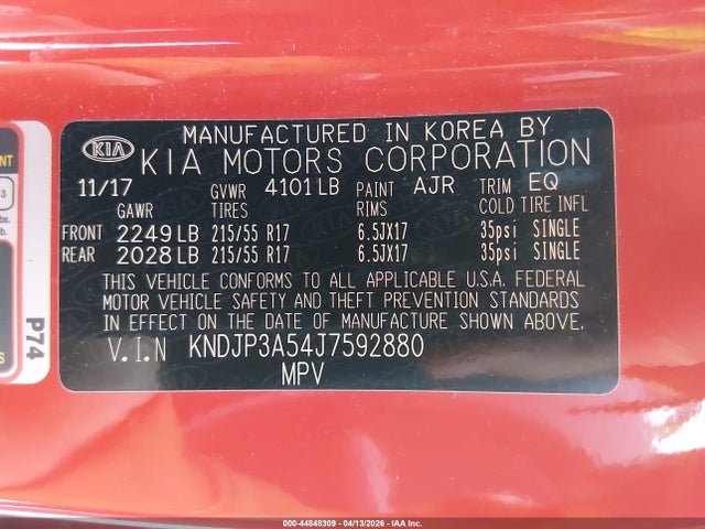 Продаж на аукціоні авто 2018 Kia Soul +, vin: KNDJP3A54J7592880, номер лоту: 44848309