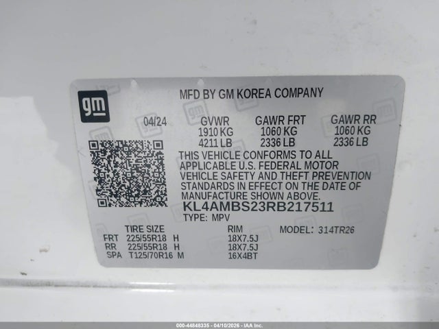 Продаж на аукціоні авто 2024 Buick Encore Gx Preferred Fwd, vin: KL4AMBS23RB217511, номер лоту: 44848335
