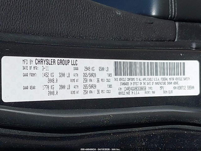 2011 DODGE DURANGO 1D4RE4GG0BC638658 Photo 8