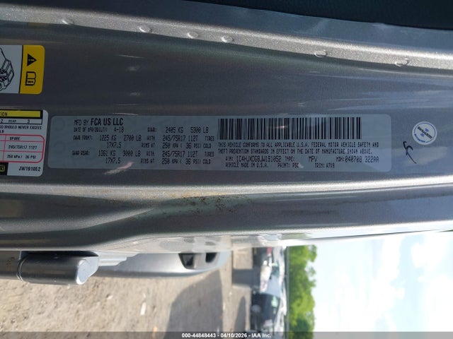 Aukcja sprzedaży 2018 Jeep Wrangler Unlimited Sport S 4x4, vin: 1C4HJXDG8JW191052, numer aukcji: 44848443