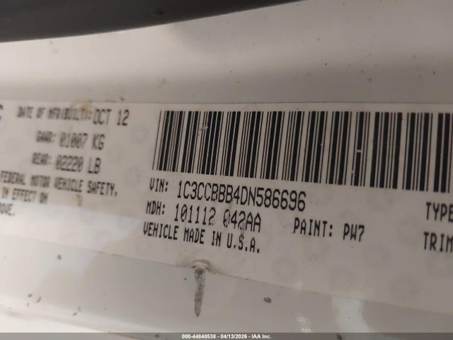 2013 Chrysler 200 Touring მანქანა იყიდება აუქციონზე, vin: 1C3CCBBB4DN586696, აუქციონის ნომერი: 44848538