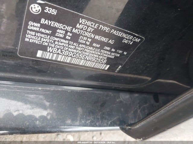 2014 BMW 335I WBA3B9G55ENR92558 Photo 8