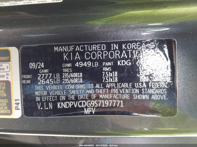 Aukcja sprzedaży 2025 Kia Sportage Hybrid Ex, vin: KNDPVCDG9S7197771, numer aukcji: 44848892