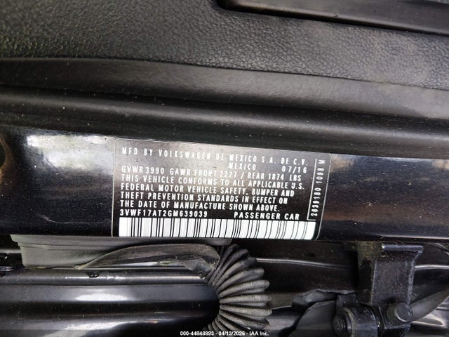 44848893 :رقم المزاد ، 3VWF17AT2GM639039 vin ، 2016 Volkswagen Beetle 1.8t Classic مزاد بيع