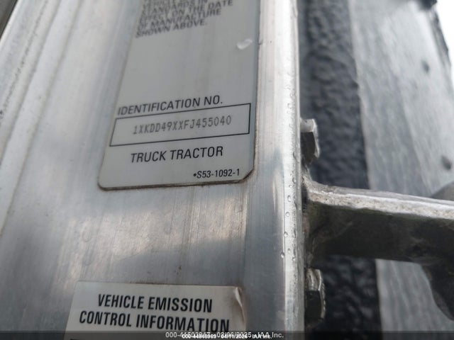 Продажа на аукционе авто 2015 Kenworth Construction T800, vin: 1XKDD49XXFJ455040, номер лота: 44848969