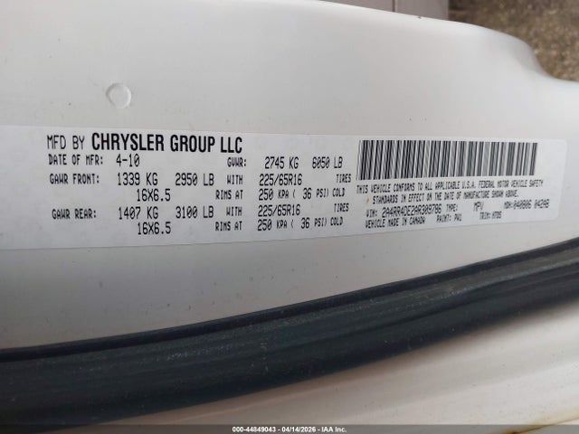 2010 CHRYSLER TOWN & COUNTRY 2A4RR4DE2AR309786 Photo 8