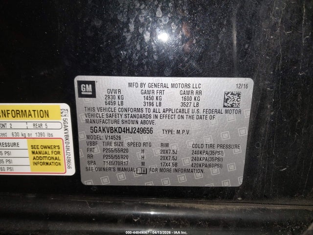 2017 BUICK ENCLAVE 5GAKVBKD4HJ249656 Photo 8