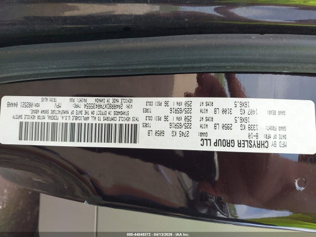 Aukcja sprzedaży 2010 Chrysler Town & Country Touring Plus, vin: 2A4RR8DX7AR435554, numer aukcji: 44849372