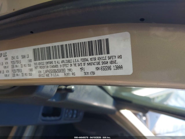 2011 Jeep Liberty Sport მანქანა იყიდება აუქციონზე, vin: 1J4PN2GK8BW560393, აუქციონის ნომერი: 44849378