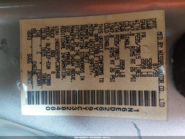 2000 NISSAN FRONTIER 1N6ED26Y9YC328480 Photo 8