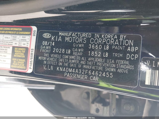 Продаж на аукціоні авто 2015 Kia Rio Lx, vin: KNADM4A32F6462455, номер лоту: 44849420