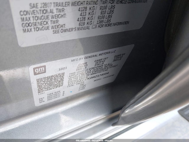 2024 Chevrolet Silverado 1500 2wd  Standard Bed Lt მანქანა იყიდება აუქციონზე, vin: 1GCPACEK0RZ174554, აუქციონის ნომერი: 44849455