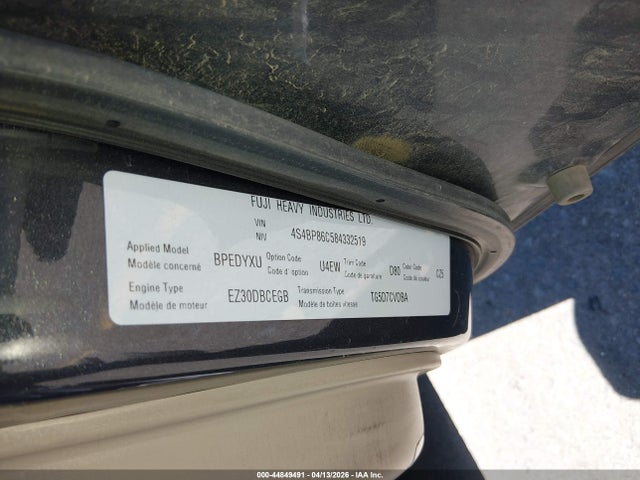 Продажа на аукционе авто 2008 Subaru Outback 3.0r L.l. Bean Edition, vin: 4S4BP86C584332519, номер лота: 44849491