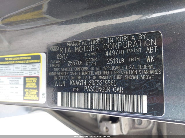 2018 KIA OPTIMA KNAGT4L39J5219561 Photo 8