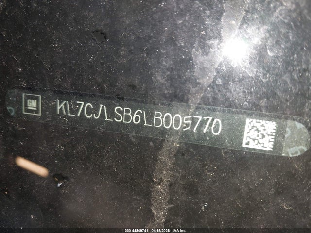 Продажа на аукционе авто 2020 Chevrolet Trax Fwd Lt, vin: KL7CJLSB6LB005770, номер лота: 44849741