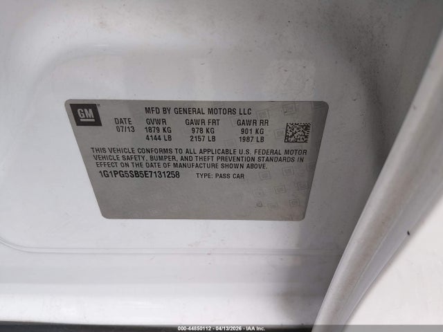 Продаж на аукціоні авто 2014 Chevrolet Cruze Ltz, vin: 1G1PG5SB5E7131258, номер лоту: 44850112