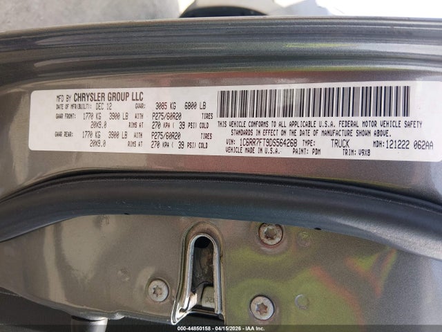 Продаж на аукціоні авто 2013 Ram 1500 Express, vin: 1C6RR7FT9DS564268, номер лоту: 44850158
