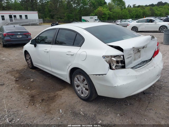 2012 Honda Civic Lx მანქანა იყიდება აუქციონზე, vin: 19XFB2F52CE107002, აუქციონის ნომერი: 44850298