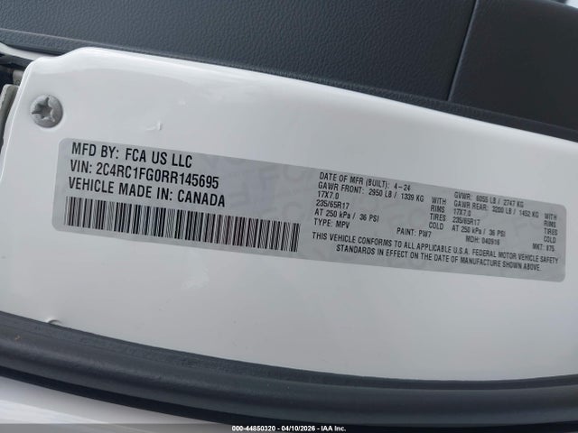 2024 CHRYSLER PACIFICA 2C4RC1FG0RR145695 Photo 8