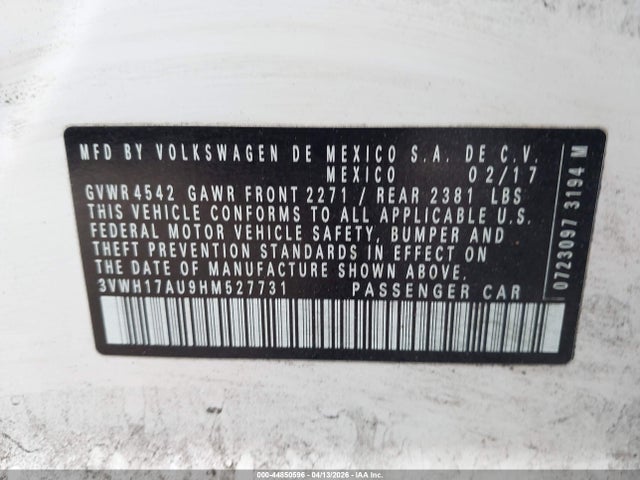 3VWH17AU9HM527731 Volkswagen Golf Alltrack Tsi S/tsi Se/tsi Sel