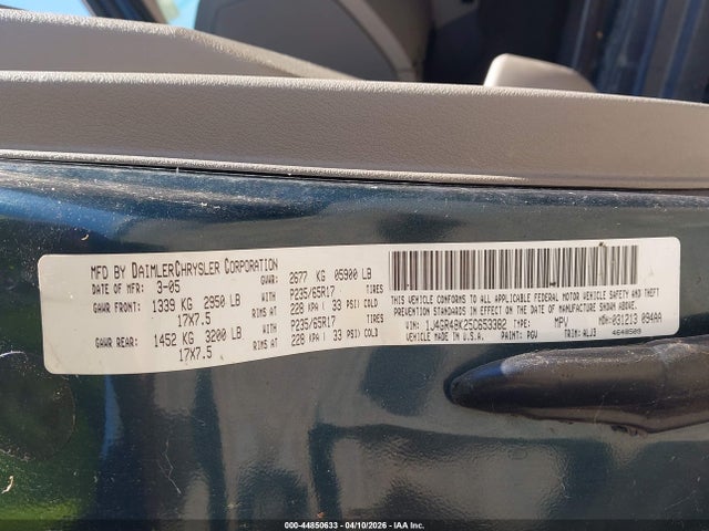 2005 JEEP GRAND CHEROKEE 1J4GR48K25C653382 Photo 8