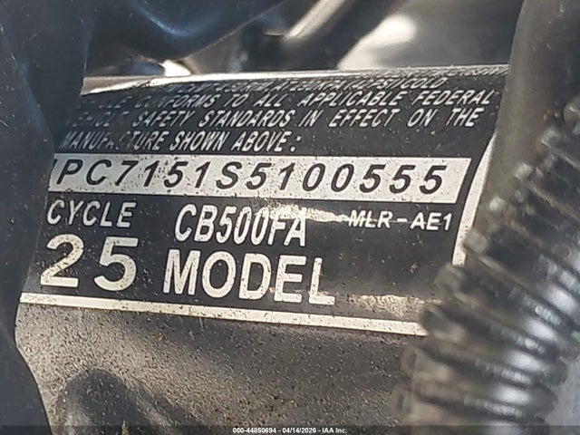 Honda Cb500 F 2025 MLHPC7151S5100555 Image 10