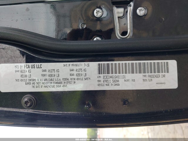 2016 Chrysler 300 Limited მანქანა იყიდება აუქციონზე, vin: 2C3CCAAG1GH311131, აუქციონის ნომერი: 44850753