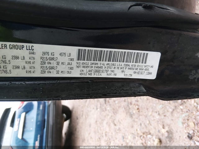 Продажа на аукционе авто 2011 Jeep Patriot Sport, vin: 1J4NF1GB6BD161797, номер лота: 44850895