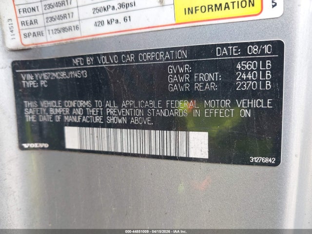2011 VOLVO C70 YV1672MC9BJ114513 Photo 8