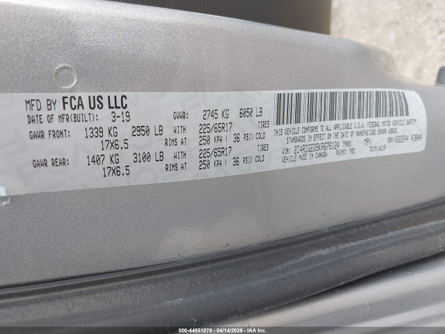 Aukcja sprzedaży 2019 Dodge Grand Caravan Gt, vin: 2C4RDGEG5KR676124, numer aukcji: 44851078