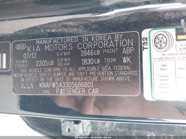 2013 KIA FORTE KNAFW5A33D5686801 Photo 8