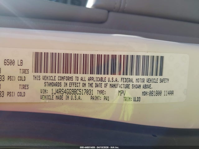 2011 JEEP GRAND CHEROKEE 1J4RS4GG9BC517031 Photo 8