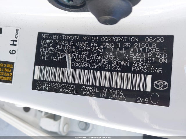 Toyota PRIUS XLE 2021 JTDKAMFU2M3131202 Image 9