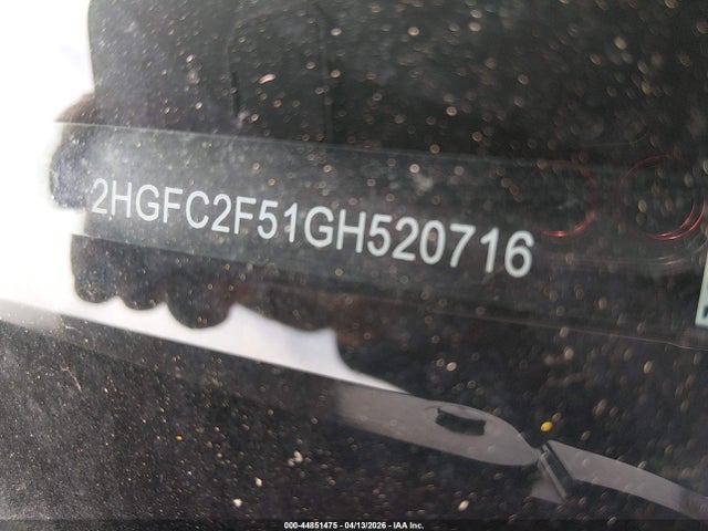 Aukcja sprzedaży 2016 Honda Civic Lx, vin: 2HGFC2F51GH520716, numer aukcji: 44851475