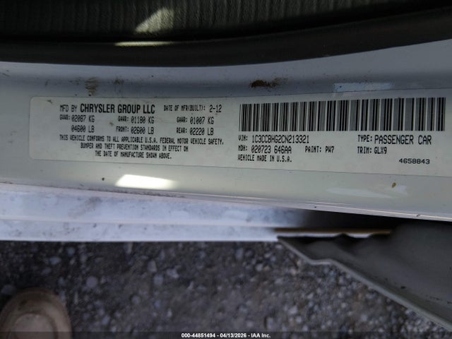 2012 CHRYSLER 200 1C3CCBHG2CN213321 Photo 8