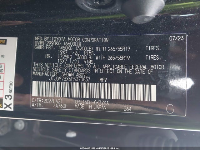 JTJGM7BX6P5370837 Lexus Gx 460 Luxury