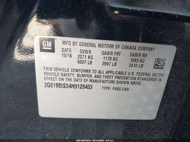 2G61M5S34H9128453 Cadillac XTS LUXURY