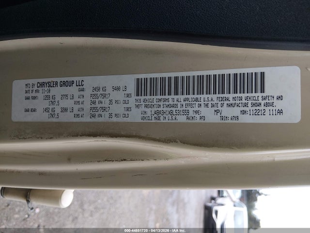 2011 JEEP WRANGLER UNLIMITED 1J4BA3H1XBL531559 Photo 8