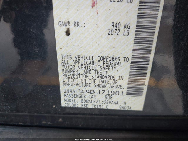 1N4AL3AP4EN371901 Nissan Altima 2.5 S