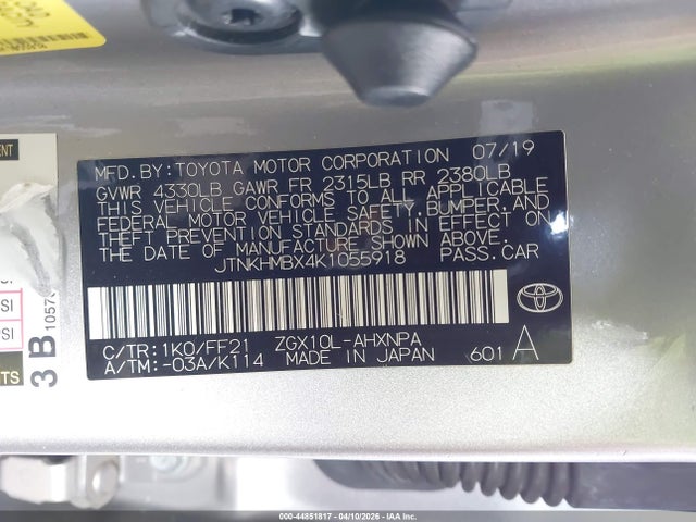 Toyota C-HR XLE 2019 JTNKHMBX4K1055918 Image 9