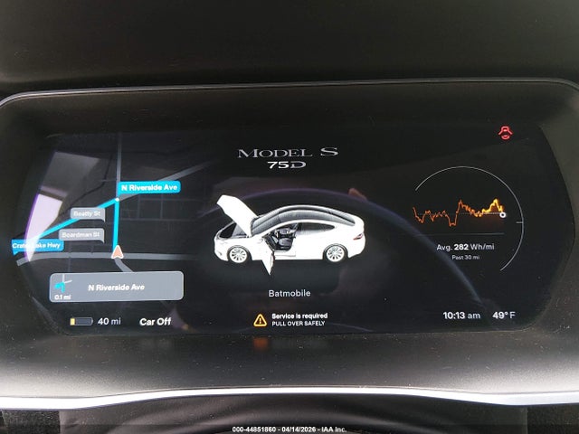 44851860 :رقم المزاد ، 5YJSA1E21HF198428 vin ، 2017 Tesla Model S 100d/60d/75d/90d/p100d مزاد بيع