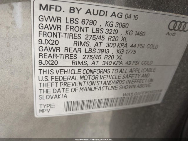 2015 AUDI Q7 WA1LGAFE1FD022098 Photo 8